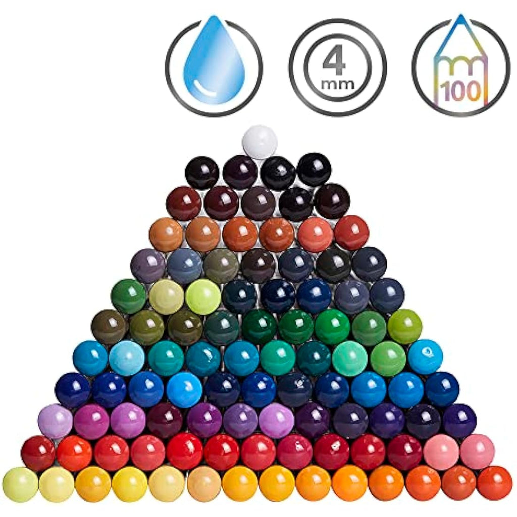 Derwent Inktense Pencils - 100 Permanent Water-Soluble Art Set in Tin