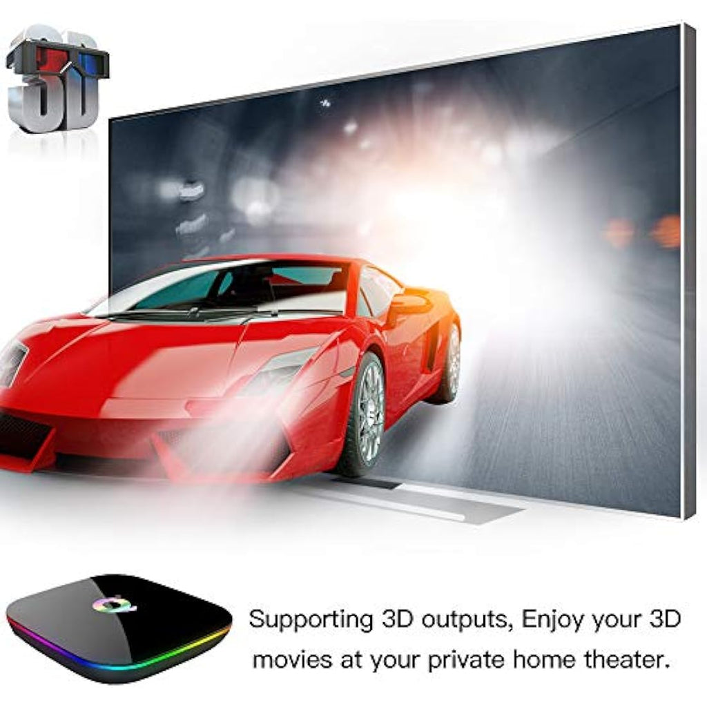 Q PLUS Android TV Box | 4GB RAM 32GB ROM 6K 3D Media Player