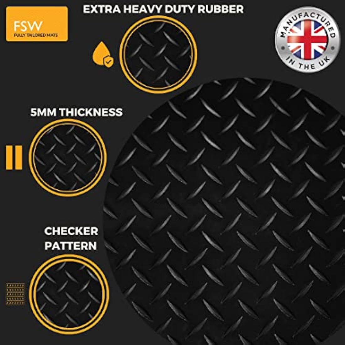 Jolof Store Ford Transit Custom 2024+ Heavy Duty Rubber Van Floor Mats