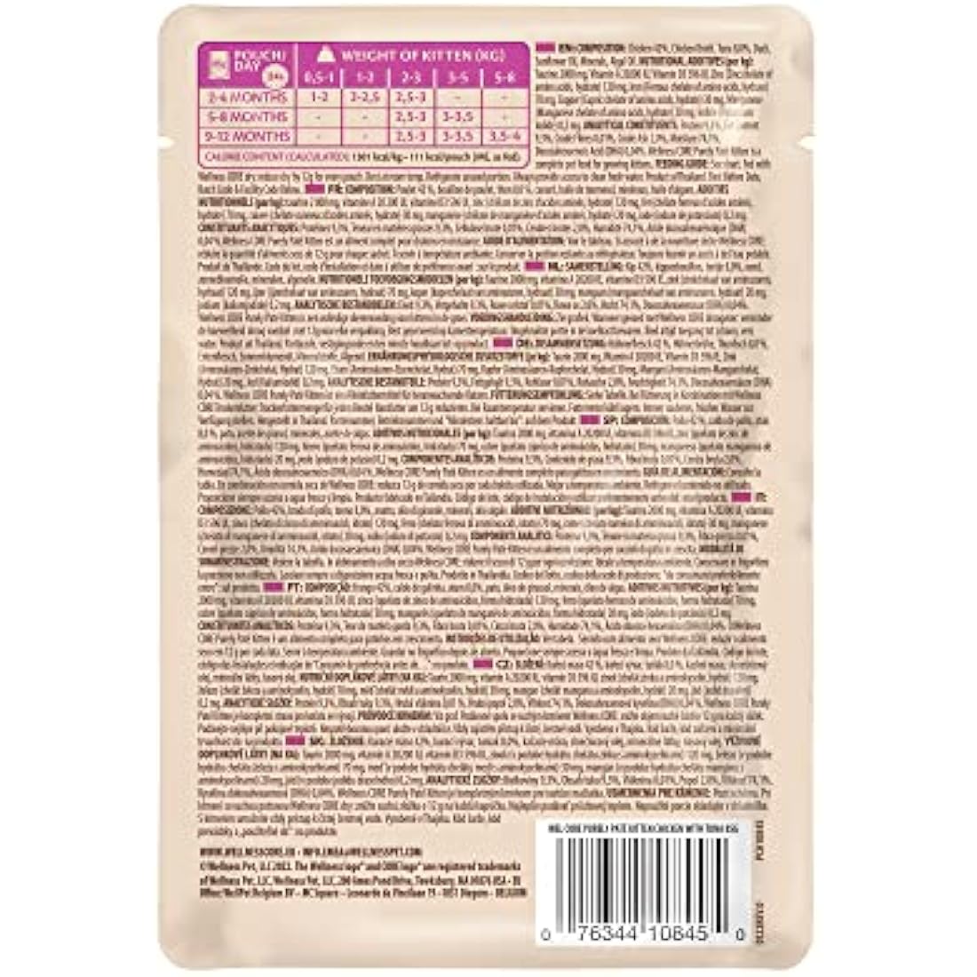 Wellness CORE Kitten Wet Food – Grain-Free Chicken & Tuna Paté (24x85g)