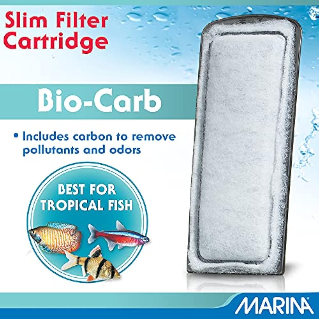 Marina Bio-Carb Slim Filter Cartridge for Tropical Fish - 3 Pack