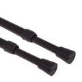 GCurtain 2-Pack Tension Rods | 17-27 Inch Adjustable No-Drill Pole, Black