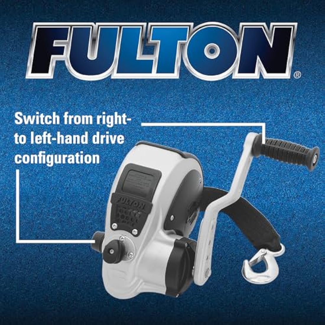 Fulton FW20000101 Single Speed Winch - 2000 lbs Aluminum with 20' Strap