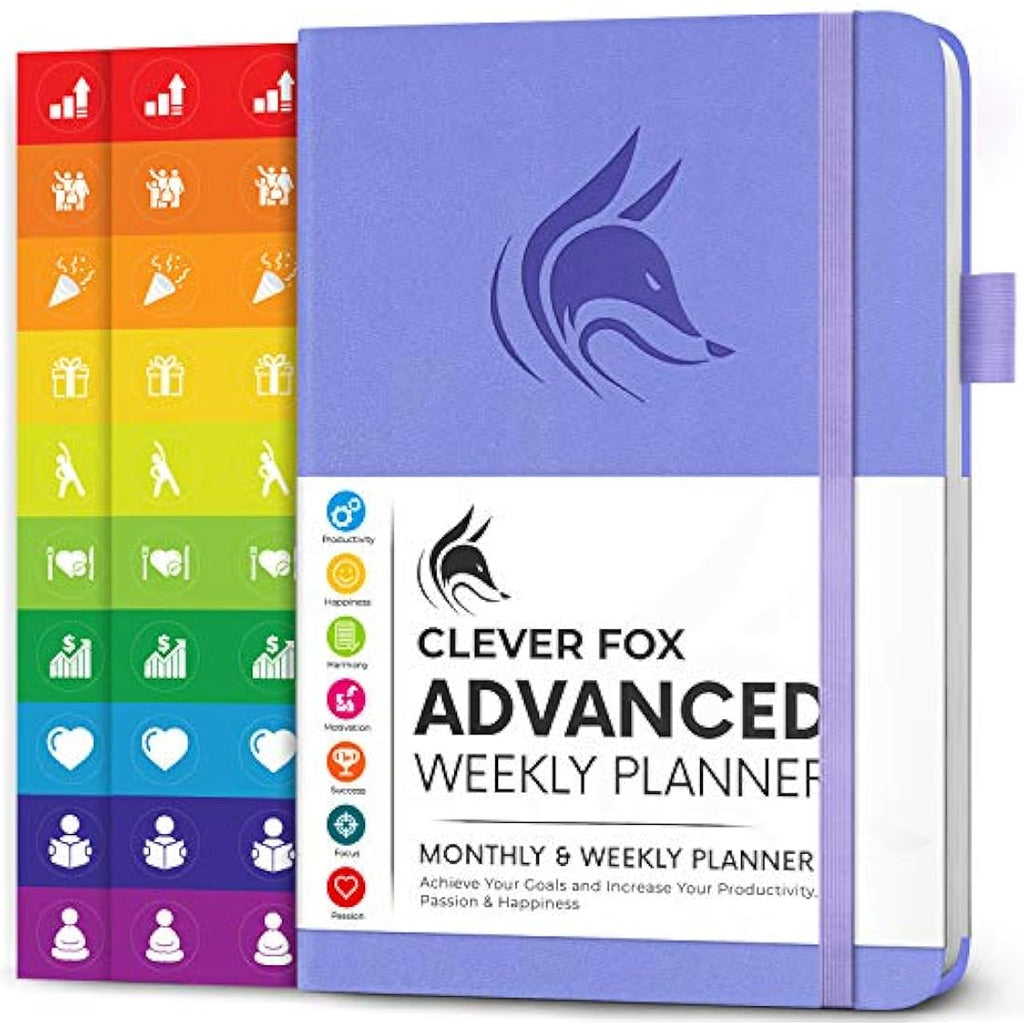 Clever Fox Advanced Weekly Planner – Undated A5 Hardcover Lavender