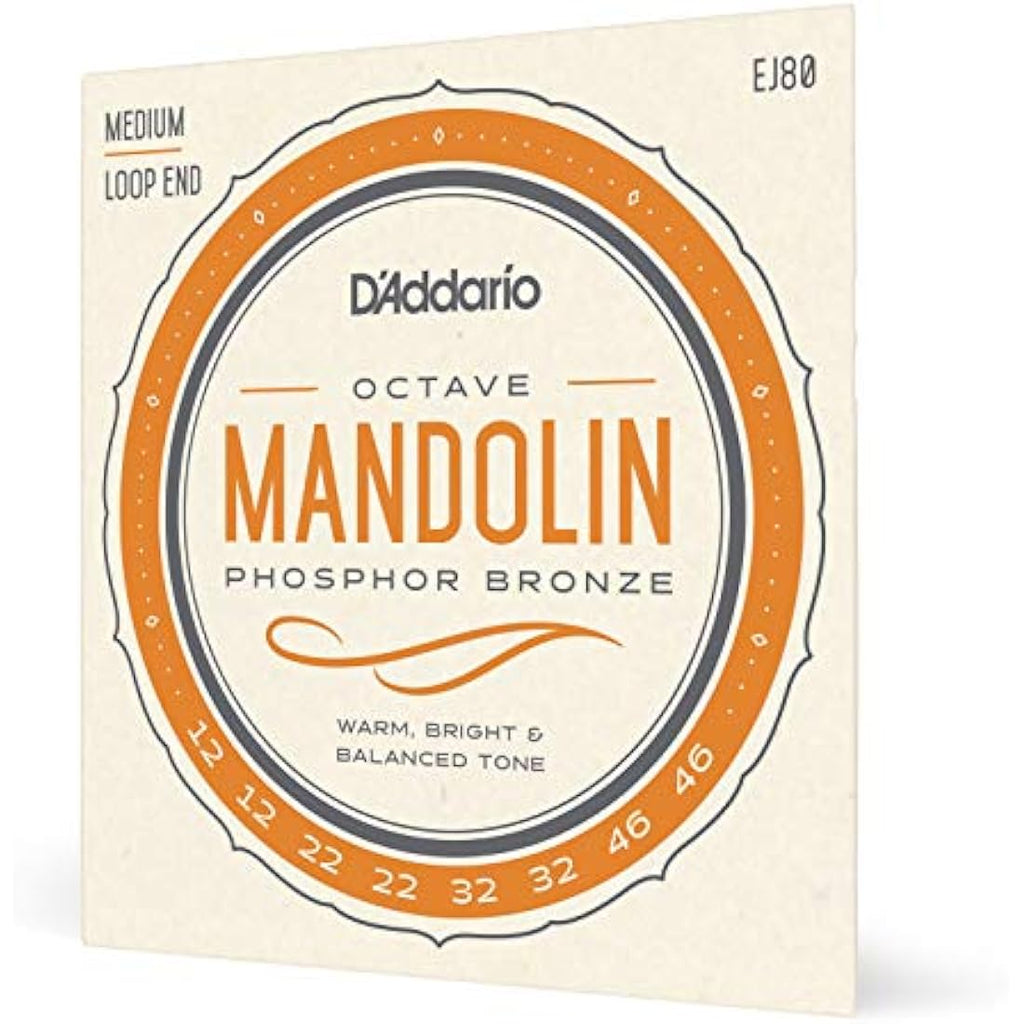 D'Addario Octave Mandolin Strings – Phosphor Bronze – Medium 12-46