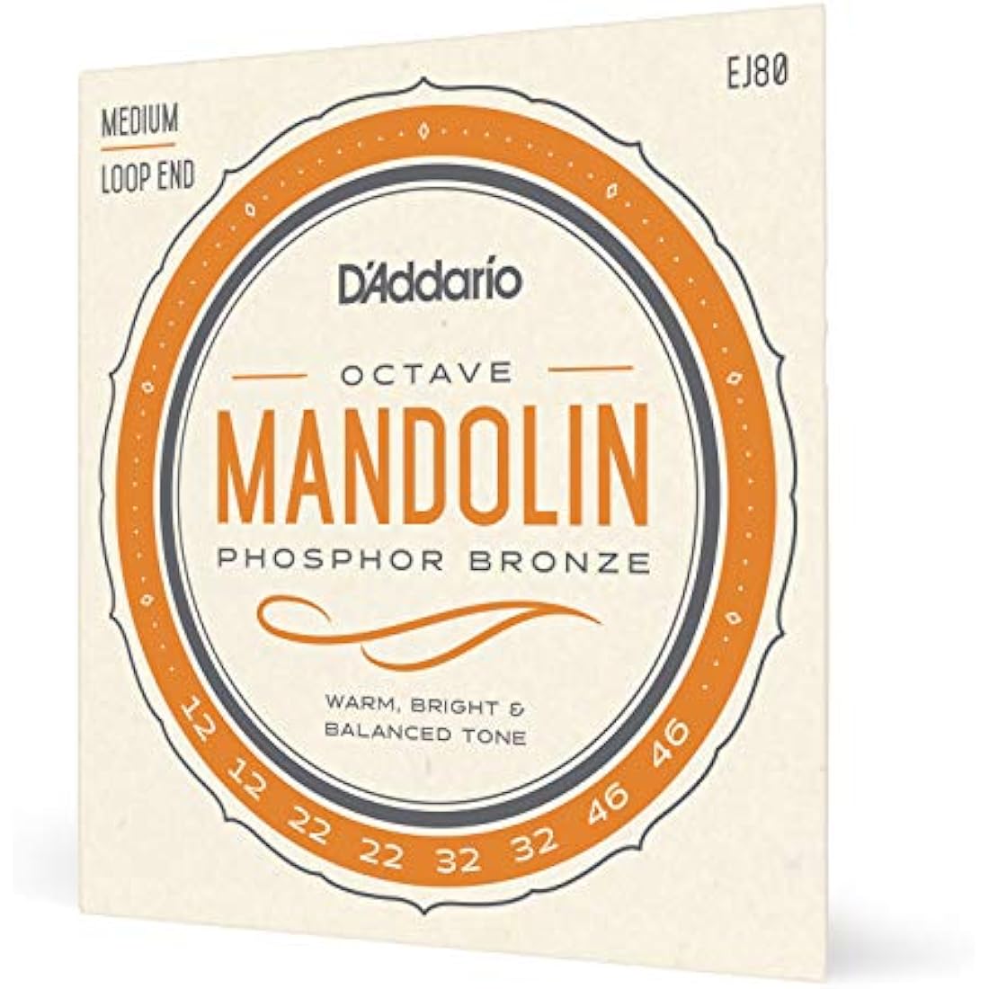 D'Addario Octave Mandolin Strings – Phosphor Bronze – Medium 12-46