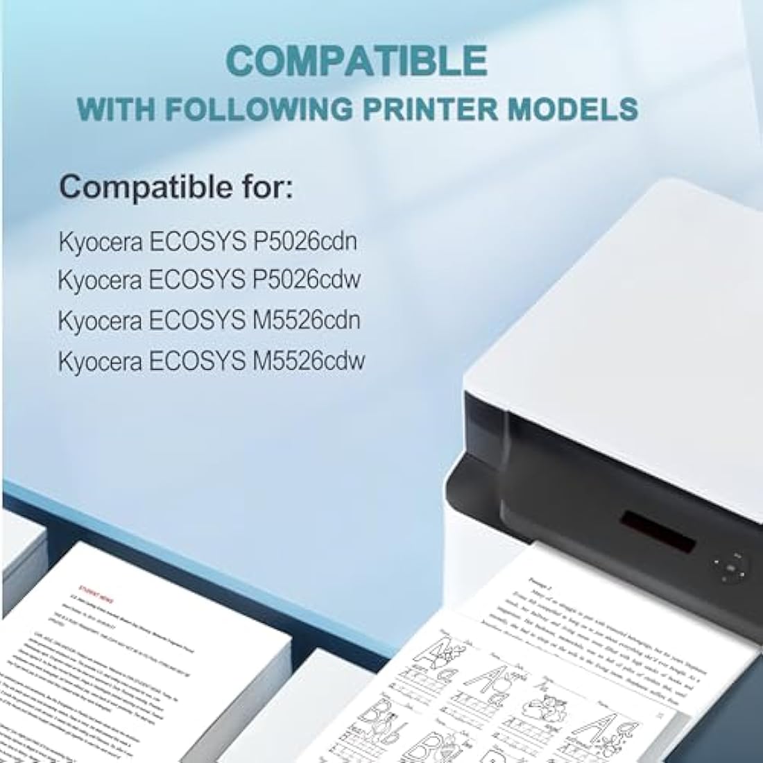 MEGOFFICE TK-5240 Compatible Toner Cartridge for Kyocera ECOSYS (4 Pack)