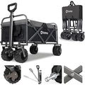 Sekey Heavy-Duty Folding Wagon | All-Terrain Beach Cart, 440lb Capacity