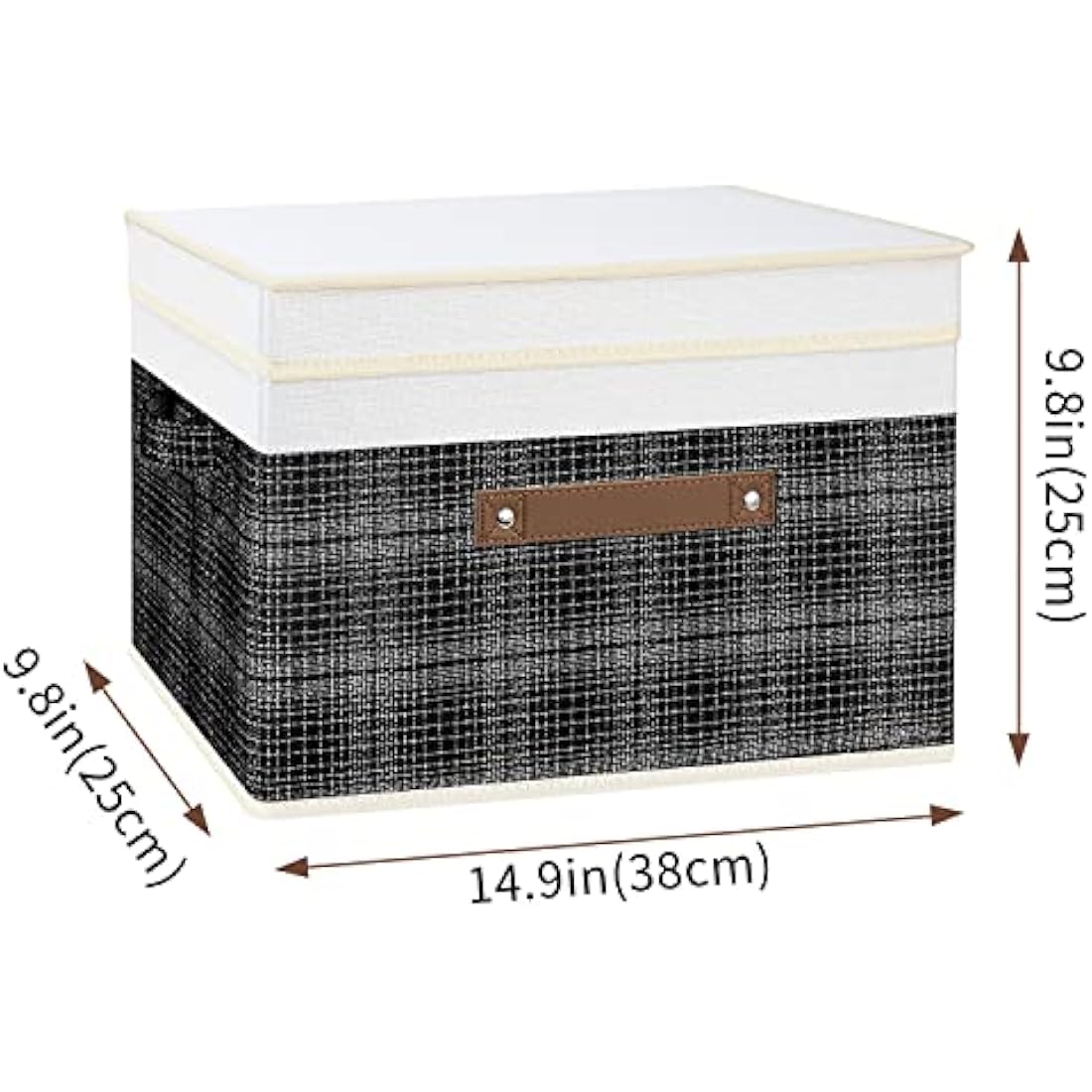 Collapsible Fabric Storage Boxes with Lids - Set of 5
