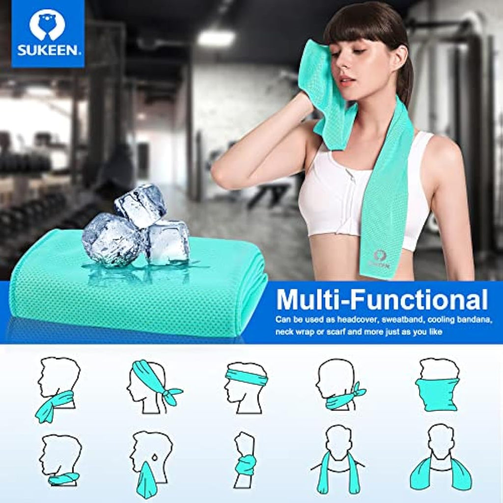 Sukeen Cooling Towel 20 Pack | Microfiber Ice Towels for Sports & Gym