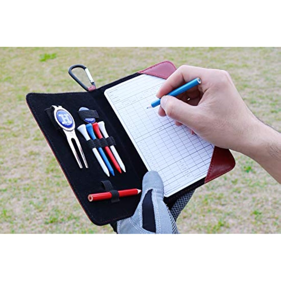 Handy Picks Leather Golf Scorecard Holder & Yardage Book Cover Set