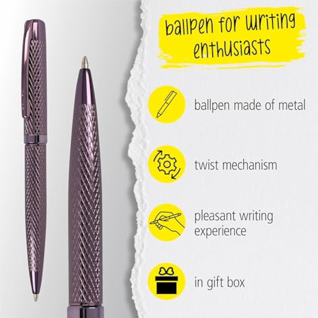 Jolof Store Eleganza Fountain Pen & Ballpoint Set with Leather Case