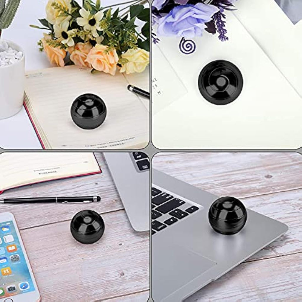 CaLeQi Kinetic Desk Toy – Metal Optical Illusion Rotating Stress Ball