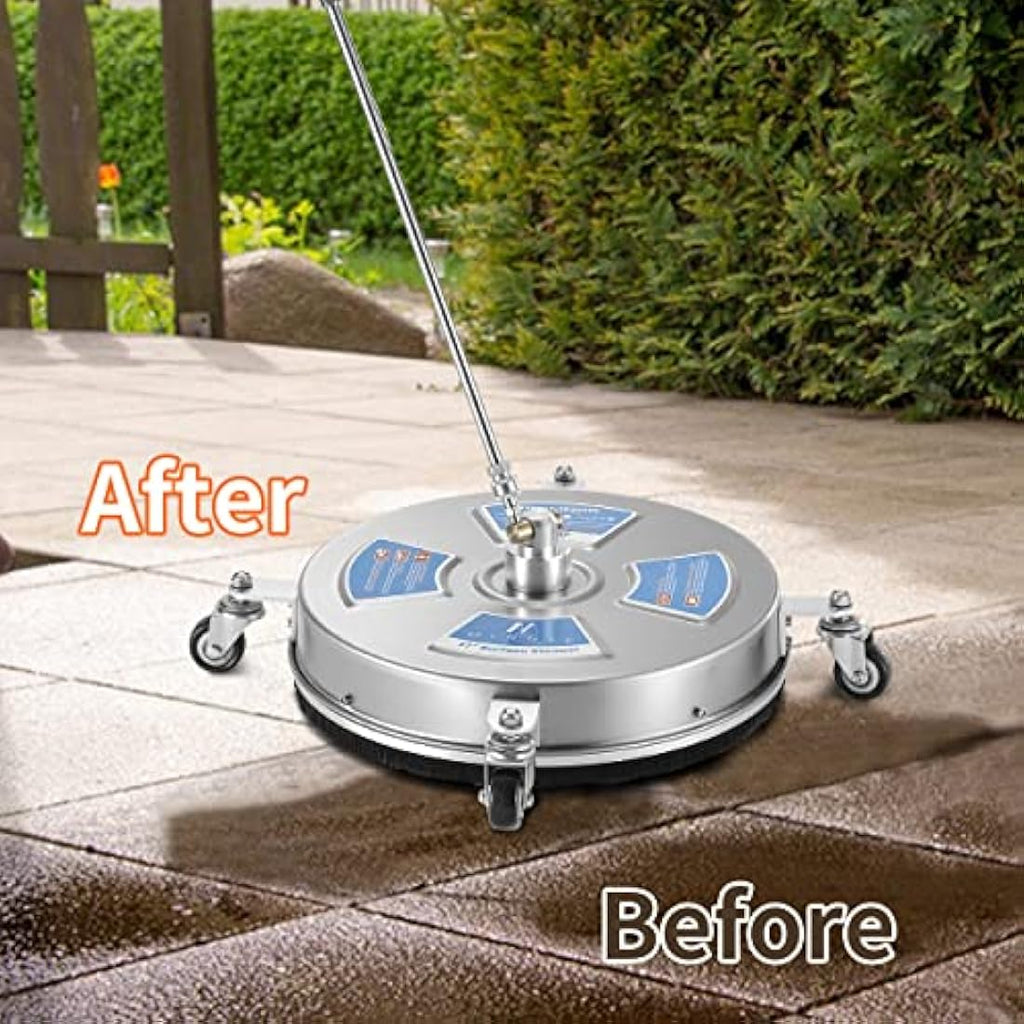 M MINGLE 17" Pressure Washer Surface Cleaner | 4000 PSI Stainless Steel