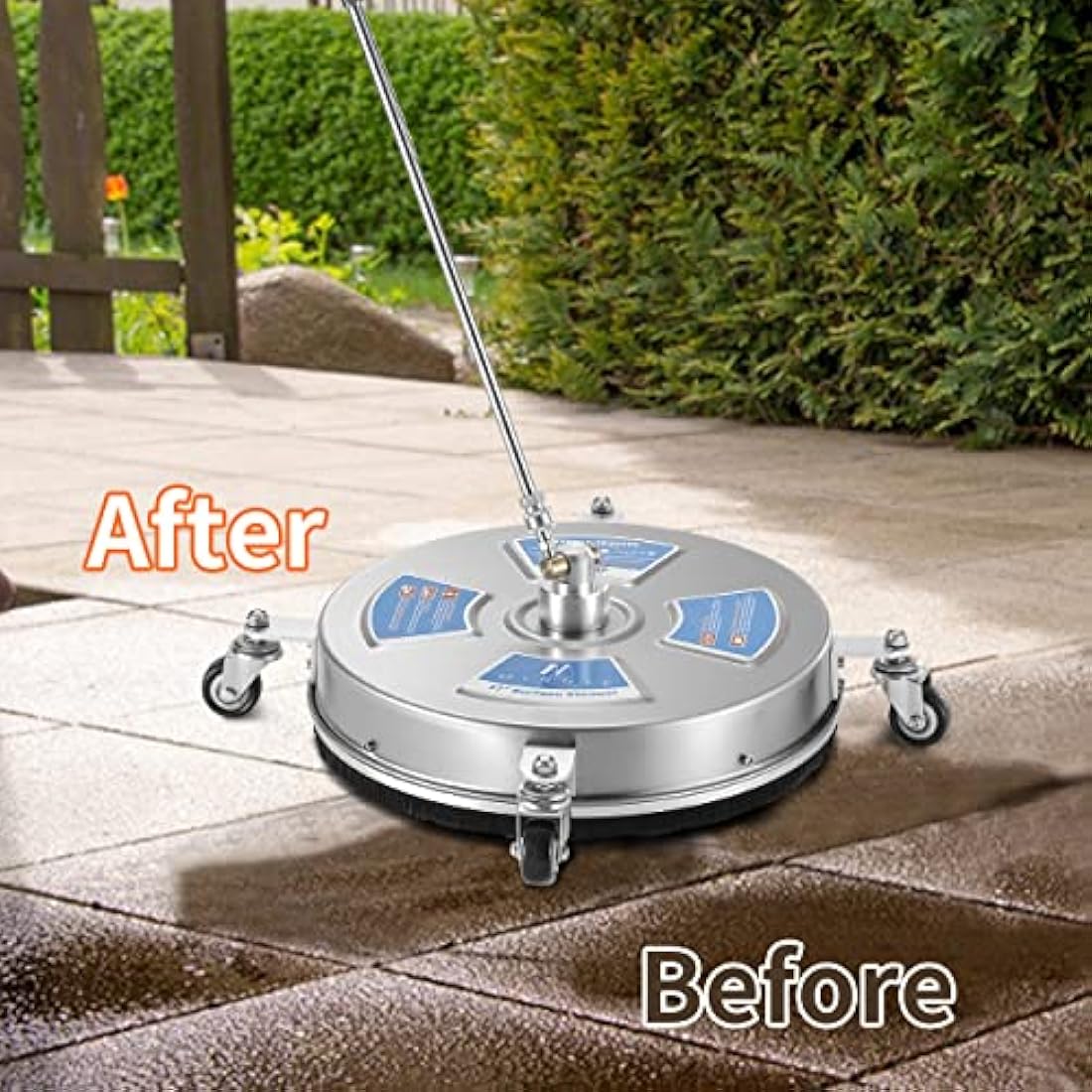 M MINGLE 17" Pressure Washer Surface Cleaner | 4000 PSI Stainless Steel