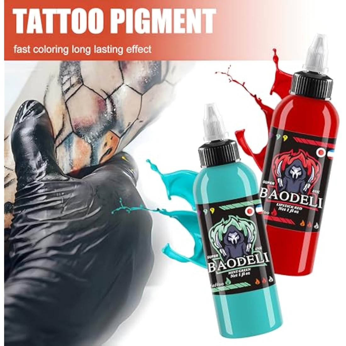 DLD Professional Tattoo Ink Kit | 14 Vivid Colors 30ml Vegan Pigments