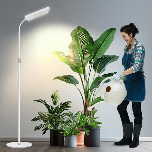 Wiaxulay Full Spectrum LED Grow Light with Adjustable Stand, 17-61"