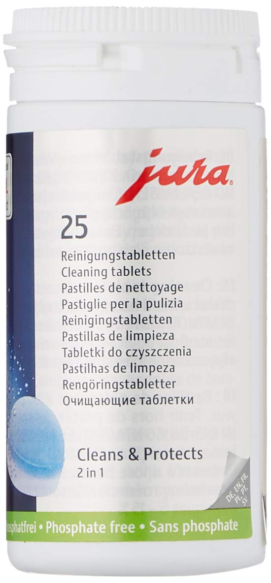 Jura Cleaning Tablets for Automatic Coffee Machines - 25 Count Tub