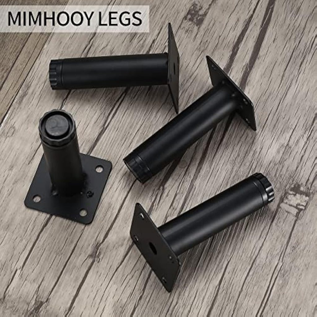 4 Pcs Adjustable Metal Furniture Legs – 5.9" Sofa Feet