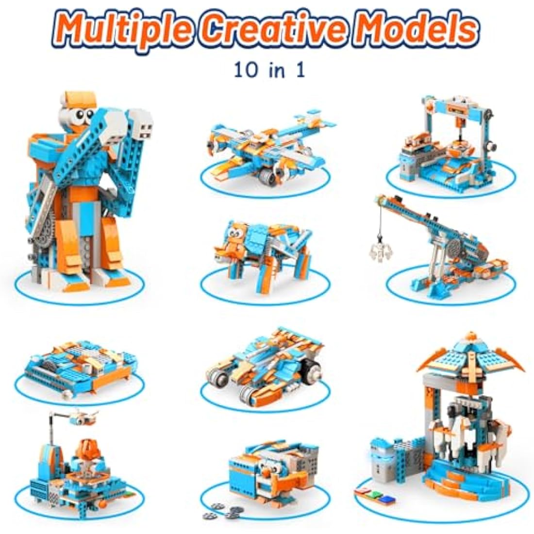 Apitor 10-in-1 STEM Robot Building Kit | Programmable RC Coding Toy (389 PCS)