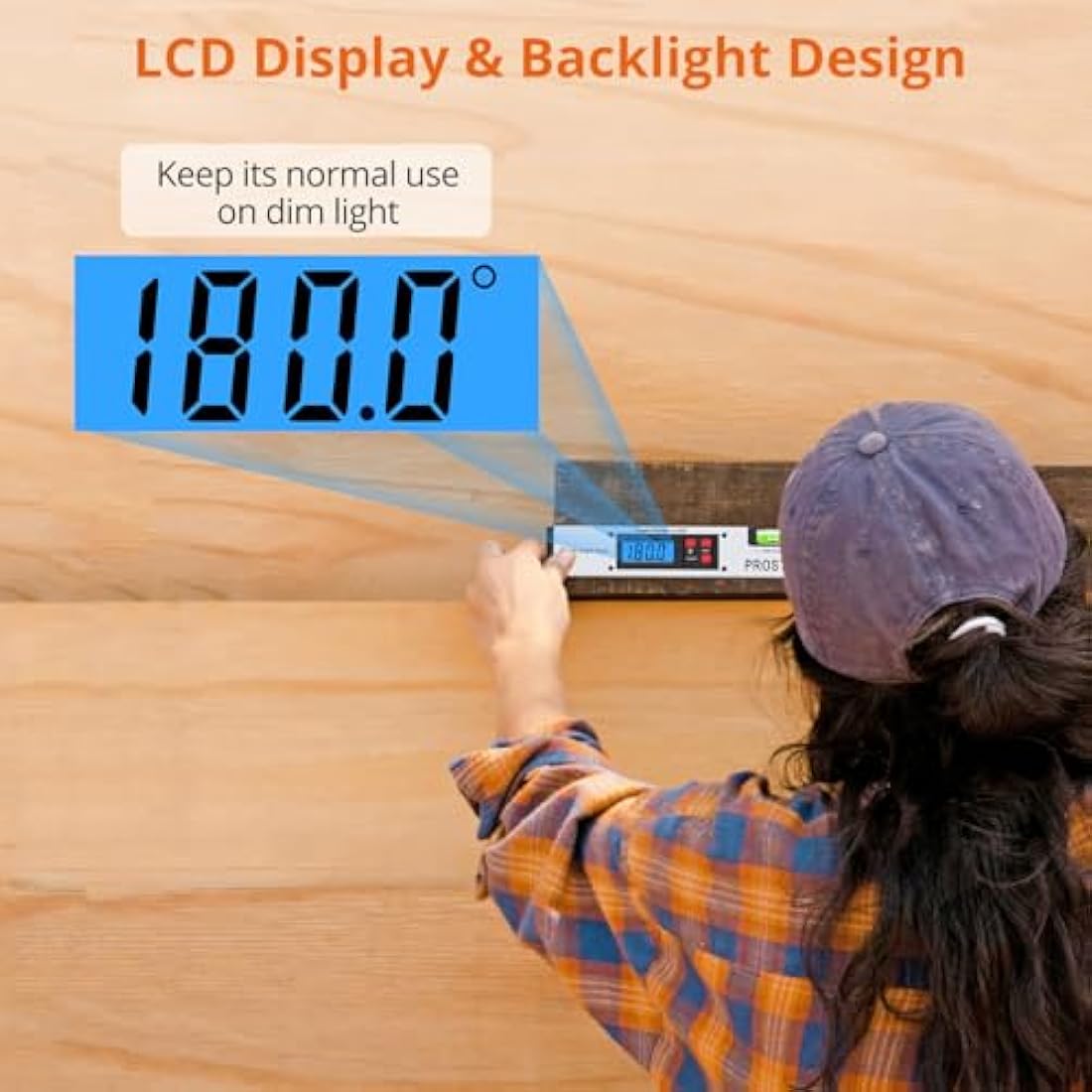 Proster 16" Digital Angle Finder | 0-225° Protractor with Spirit Levels