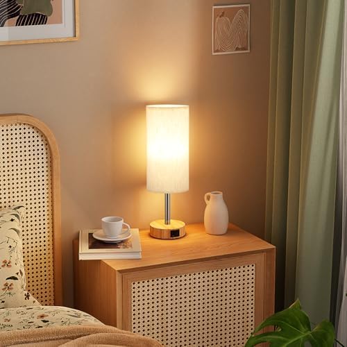 Aooshine Touch Bedside Lamps Set of 2 | 3-Way Dimmable with USB Ports