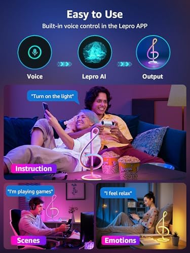 Lepro TB2 Smart LED Table Lamp – AI Lighting Design & Music Sync