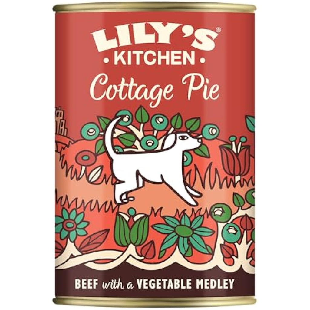 Lily's Kitchen Grain Free Beef Cottage Pie Wet Dog Food - 6 x 400g Tins