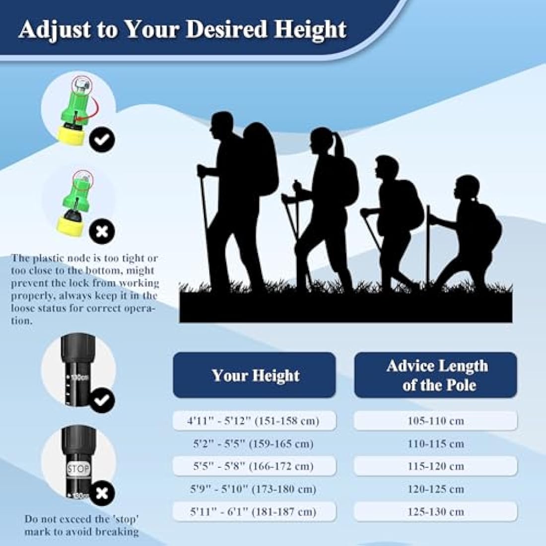 TheFitLife Aluminum Trekking Poles – Collapsible Ultralight Hiking Sticks