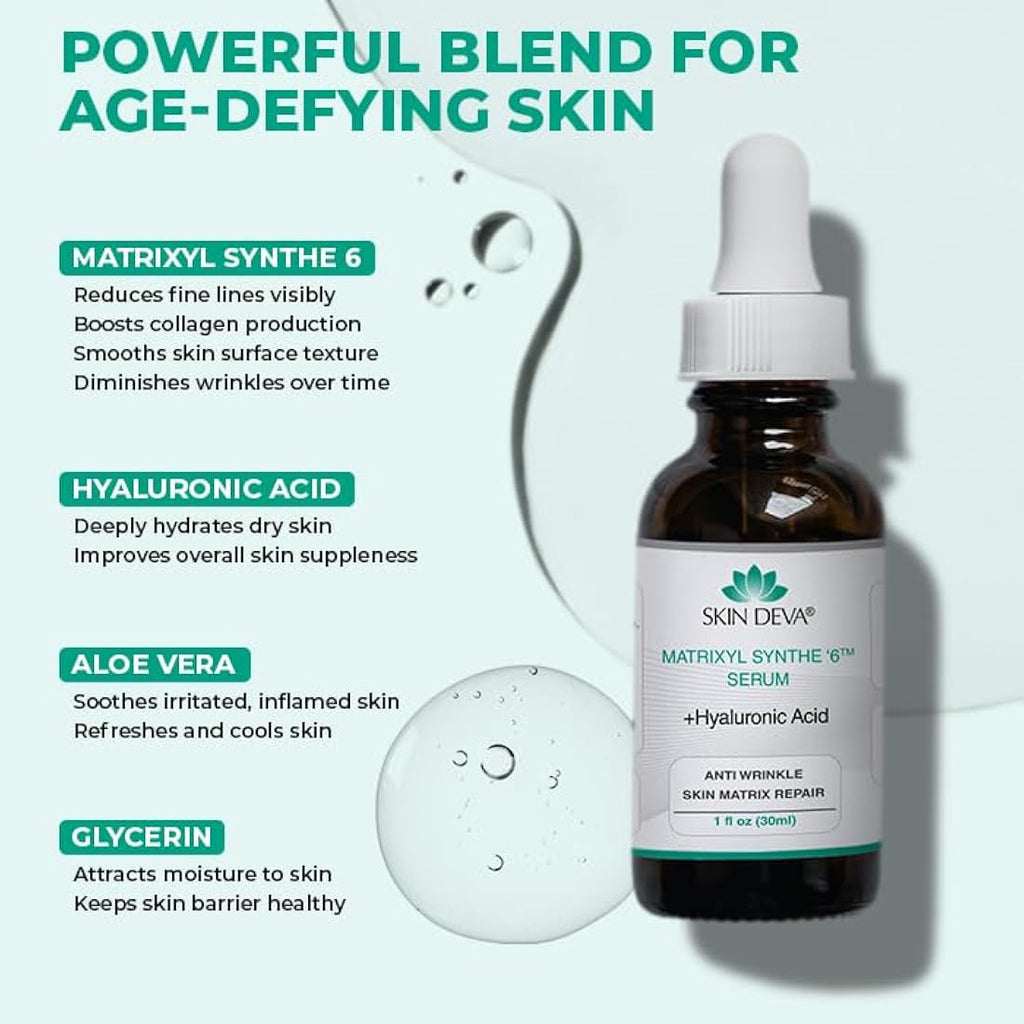 Skin Deva Matrixyl Synthe '6 Anti-Aging Serum with Hyaluronic Acid