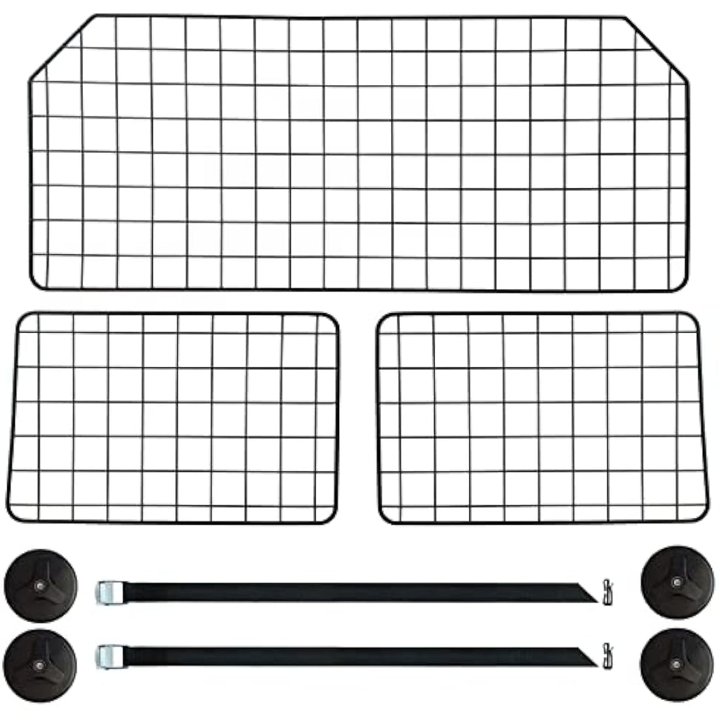 NOAMOO Heavy-Duty Dog Car Barrier – Adjustable Wire Mesh SUV Pet Guard
