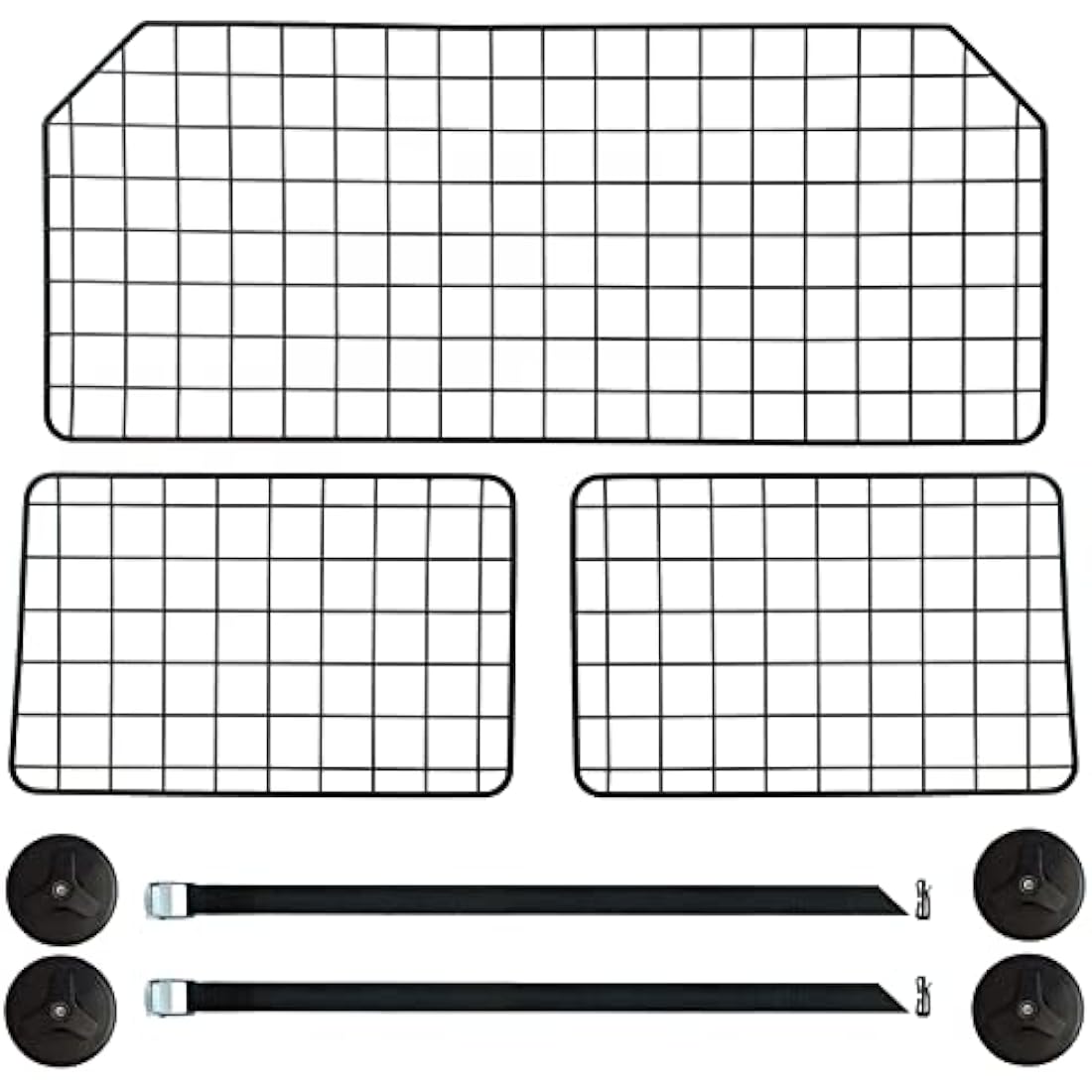 NOAMOO Heavy-Duty Dog Car Barrier – Adjustable Wire Mesh SUV Pet Guard
