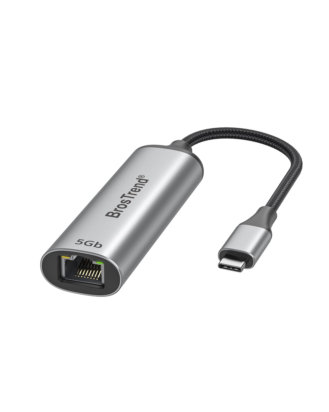 BrosTrend 5Gb USB C to Ethernet Adapter | Aluminum USB 3.2 to RJ45