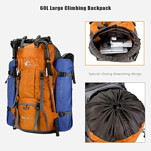 60L Waterproof Hiking Backpack – Lightweight Camping Rucksack
