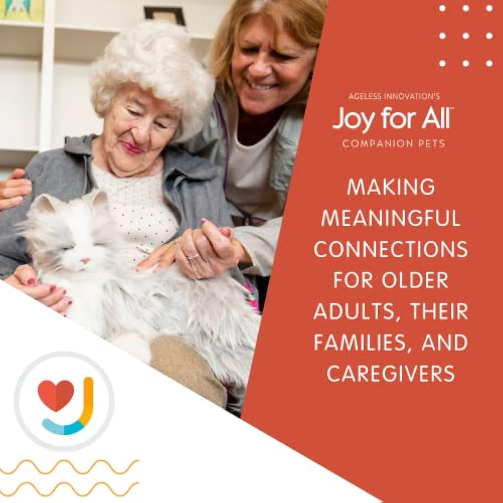 Joy For All Interactive Companion Cat – Realistic Silver & White Robotic Pet