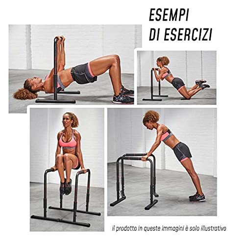 FFitness Adjustable Parallel Bars – Heavy Duty Steel Calisthenics Station