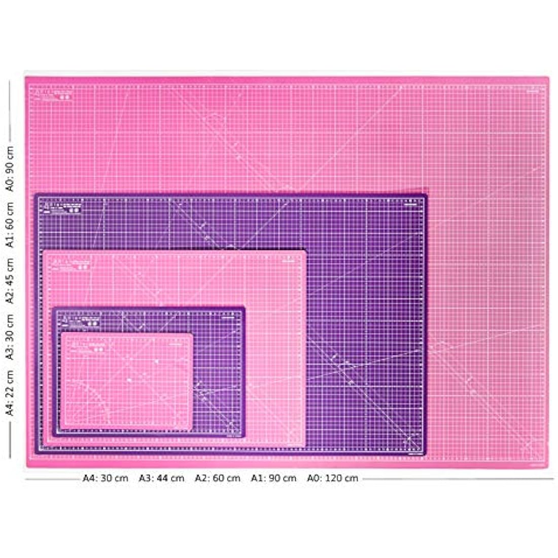 Elan A1 Self Healing Cutting Mat | 5-Ply Craft Board Pink & Purple