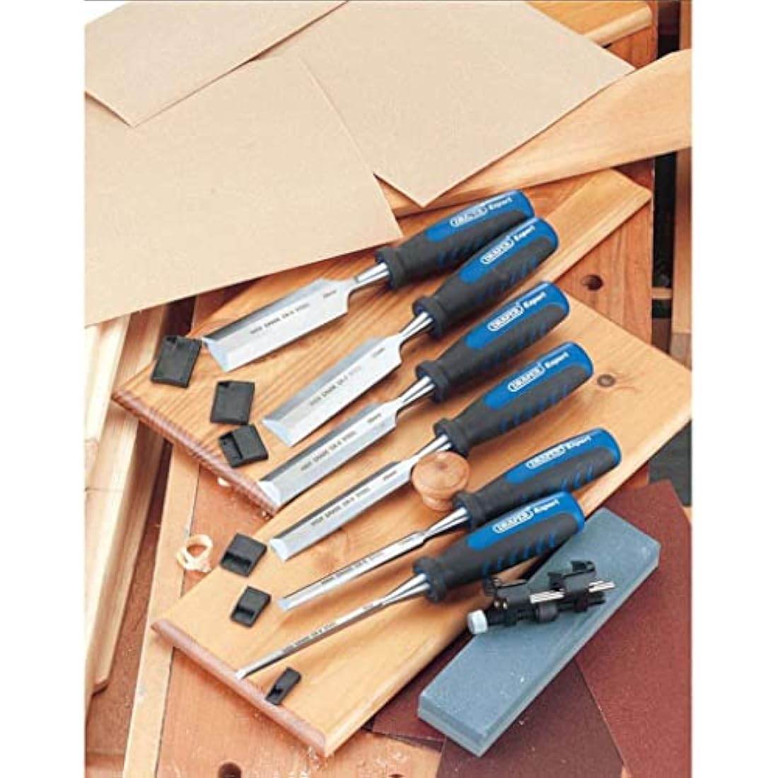 Draper Expert 8 Piece Wood Chisel Set | 6-38mm Chrome Vanadium Steel