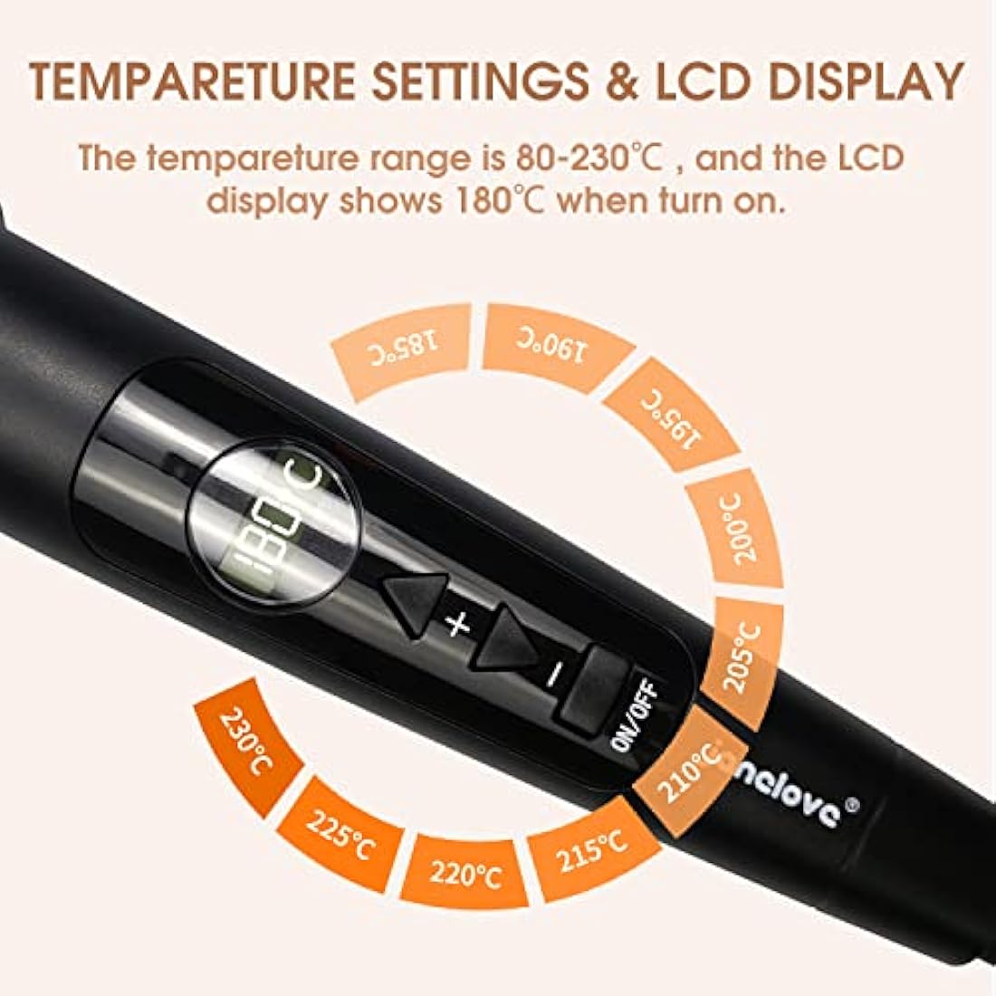janelove 6-in-1 Hair Curler Set | Ceramic Tourmaline Curling Wand Iron