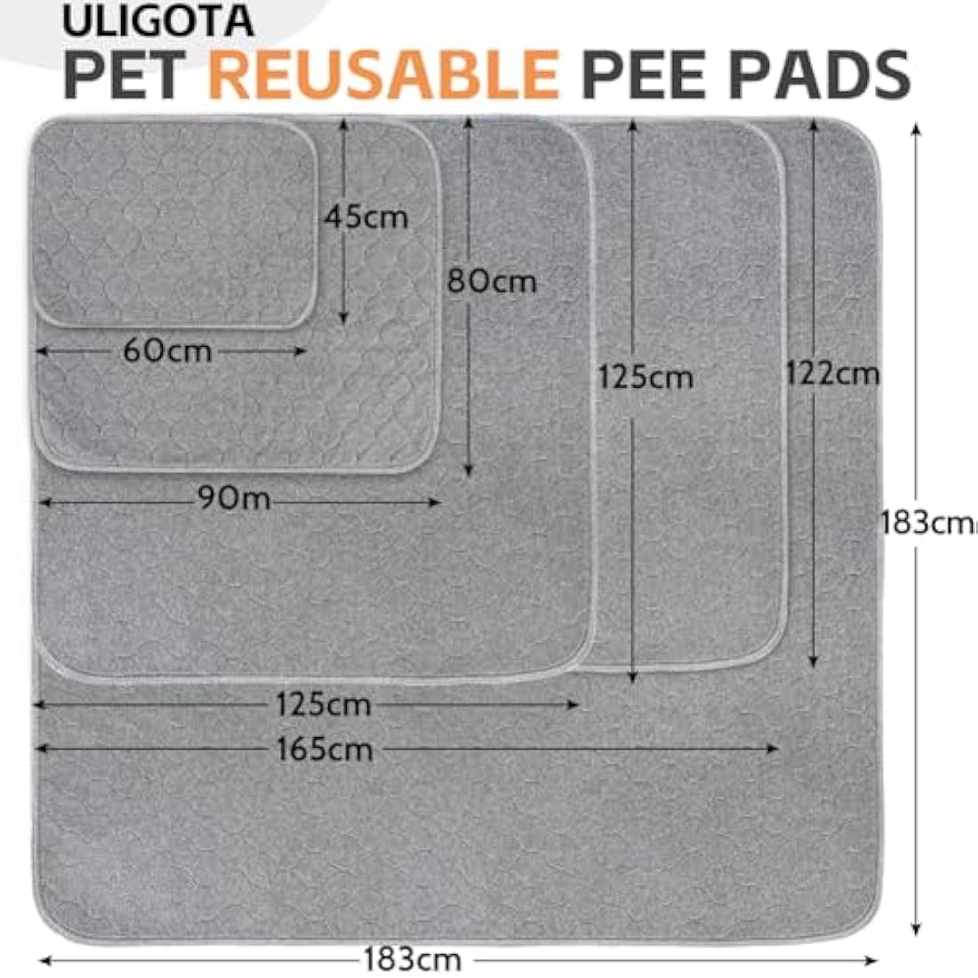 Jolof Store Reusable Dog Training Pads | 2-Pack Washable Waterproof Mats