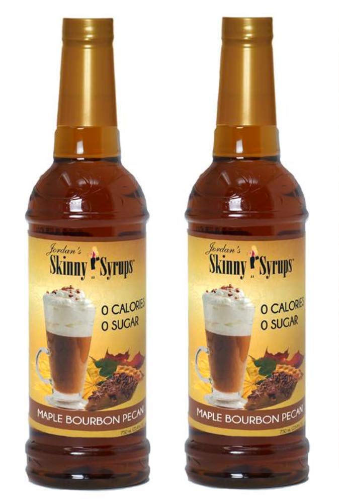 Jordan's Skinny Sugar Free Maple Bourbon Pecan Syrup - 750ml (2 Pack)