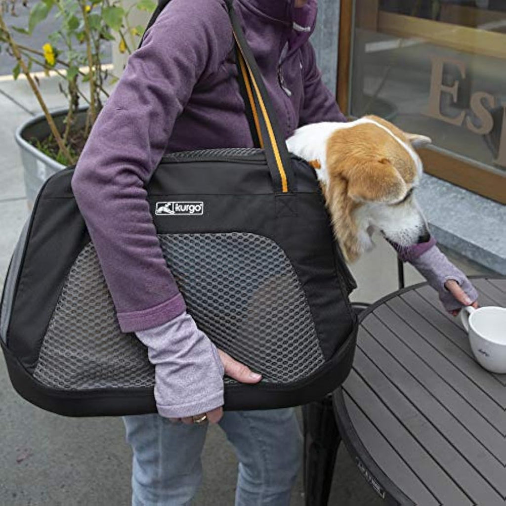 Kurgo Explorer Dog & Cat Carrier – Waterproof Bottom Travel Bag, Black