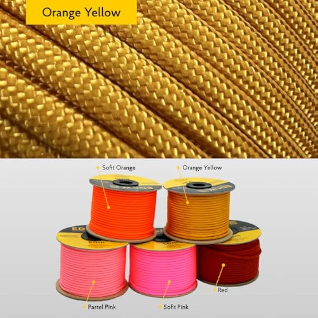 EDCX 550 Paracord – 4mm 7-Strand Nylon Rope for Camping and DIY