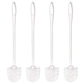 Toilet Brush and Holder | 14.17" Long Handle Eco Plastic (4 Pack)