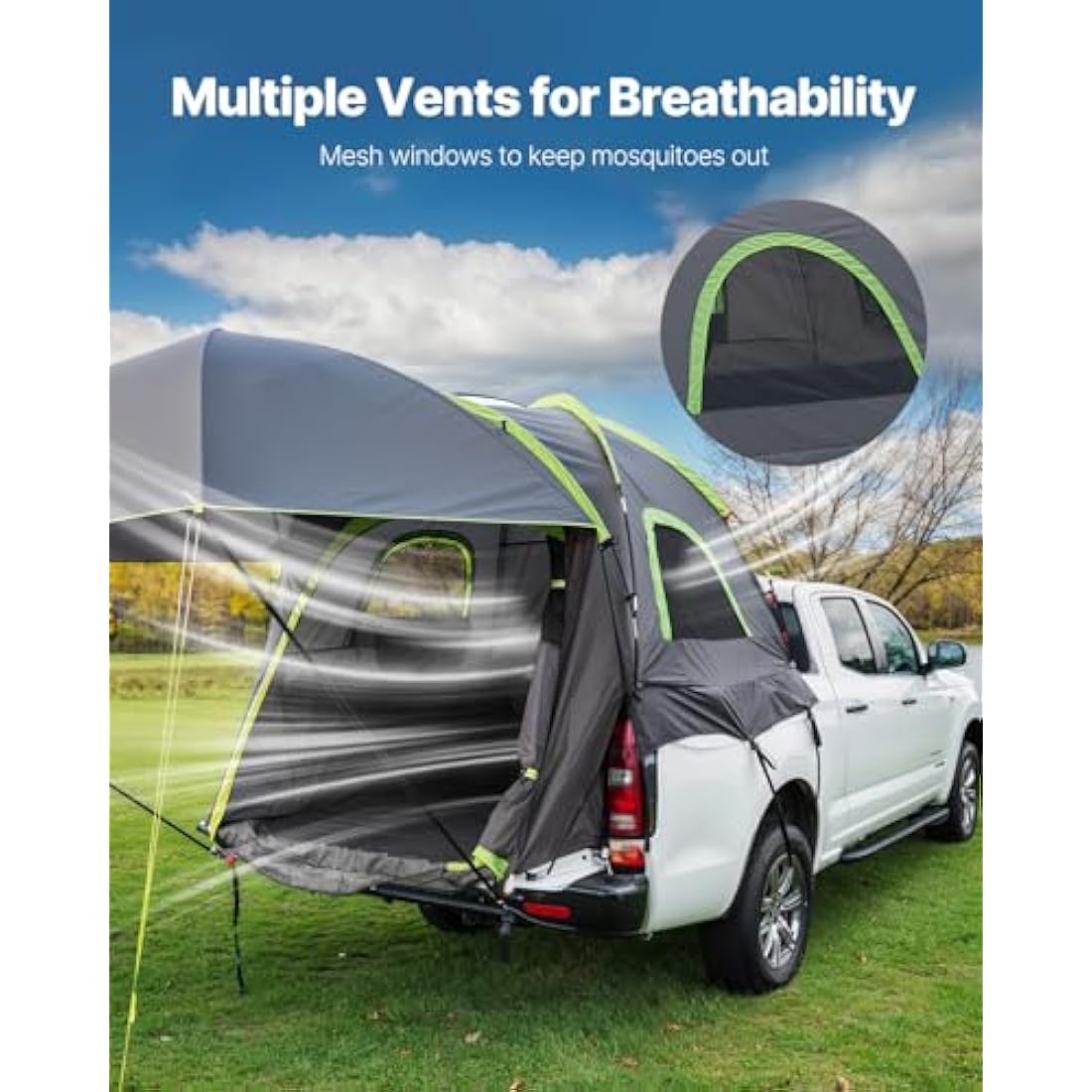 VEVOR Truck Bed Tent | Waterproof PU2000 SUV Camping Tent with Awning