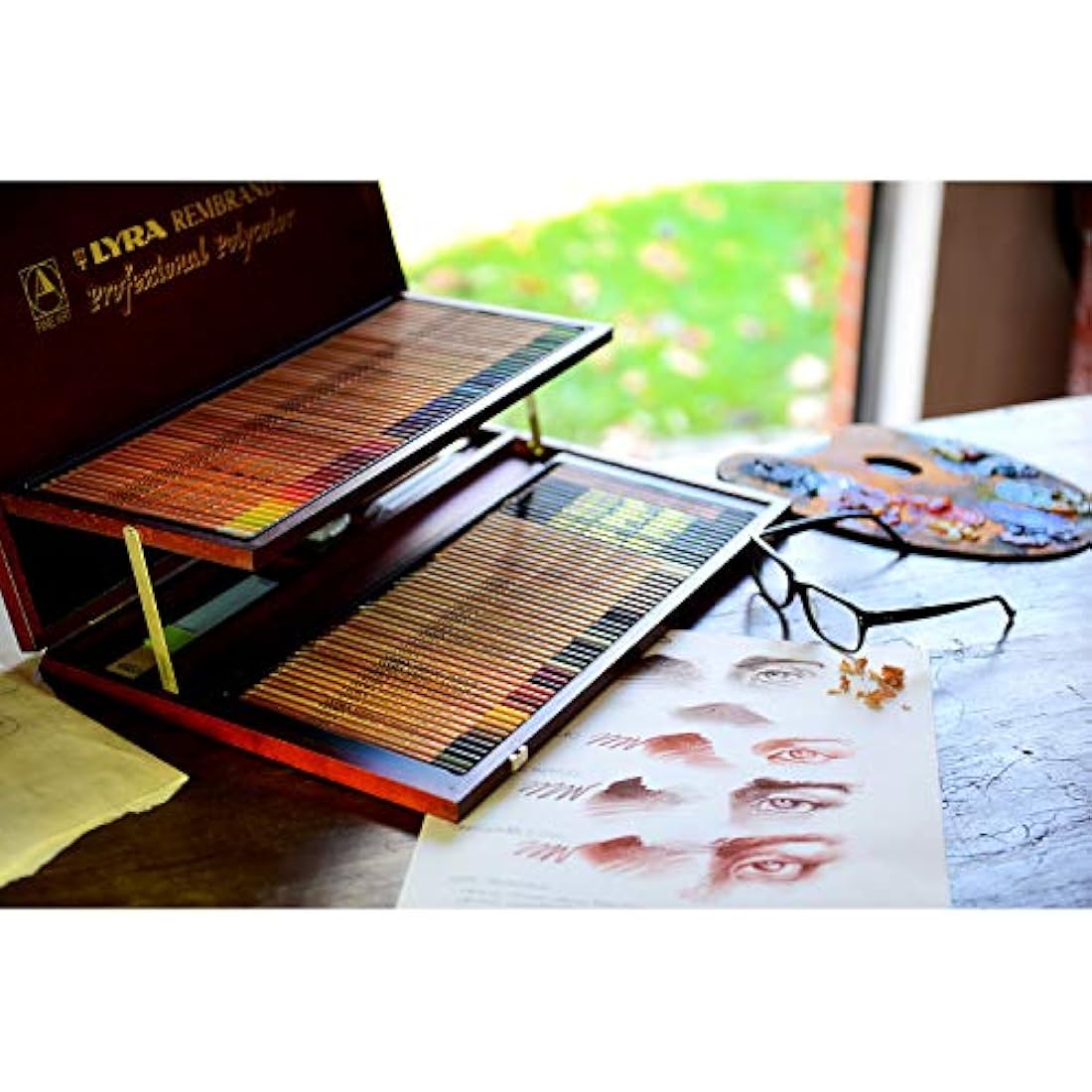 LYRA Rembrandt Polycolor Art Pencils - 106 Piece Wooden Box Set
