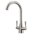 Jolof Store Dual Lever Kitchen Mixer Tap | Brushed Nickel Stainless Steel