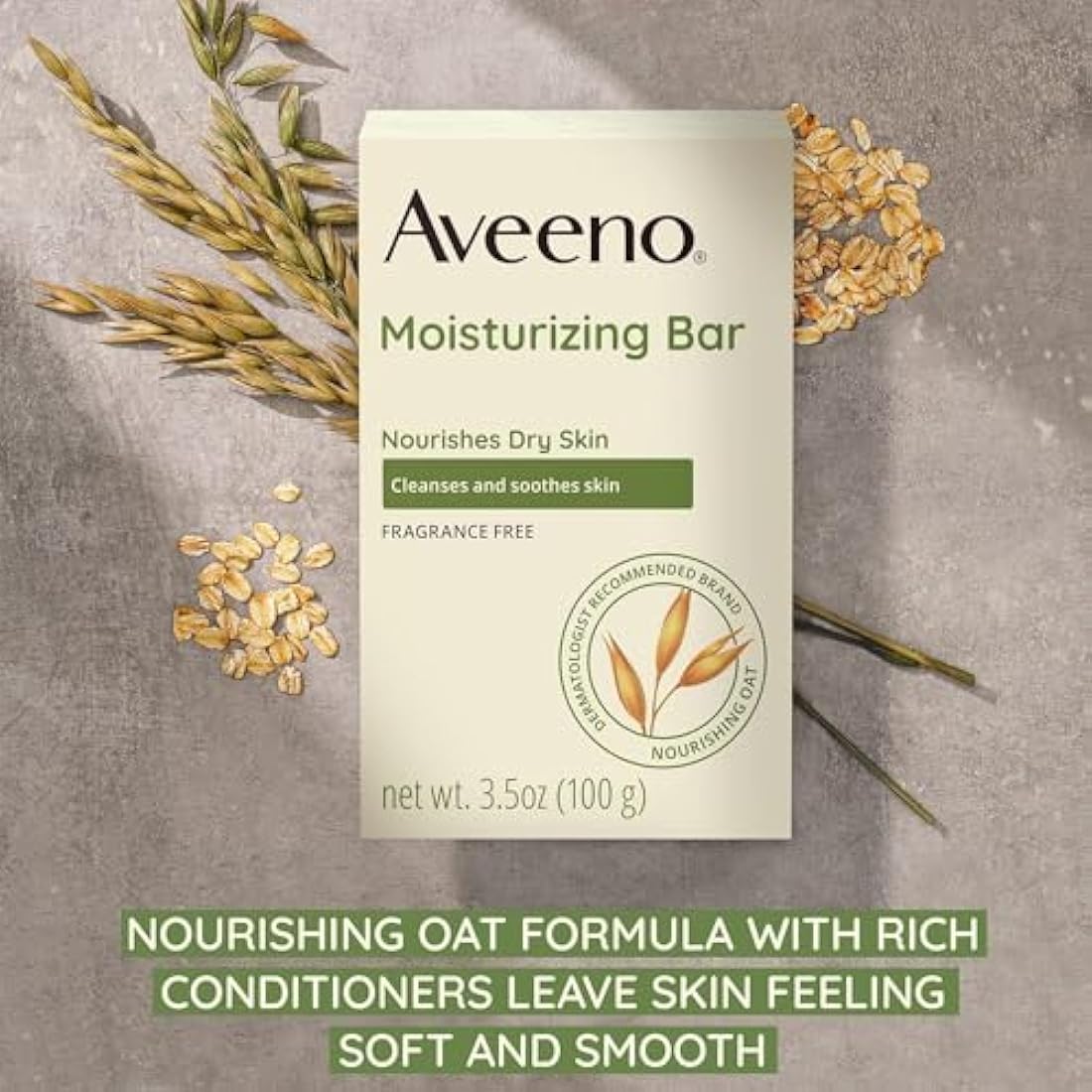 Aveeno Moisturizing Bar for Dry Skin - Gentle Cleanser, 3.5 Oz (2 Pack)