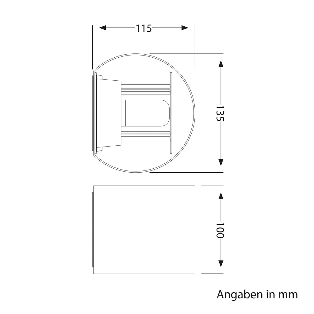 ledscom.de RUNEL Outdoor Wall Light - IP65 Up/Downlight, Matt White, 2-Pack