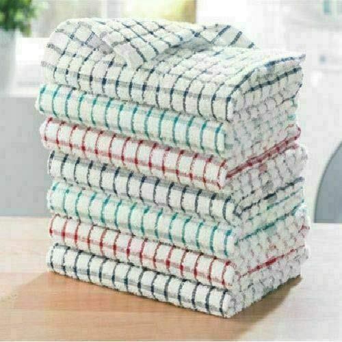 Jolof Store 100% Cotton Terry Tea Towels - Soft Kitchen Towels Pack of 12